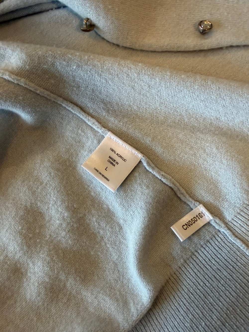 Light Blue Button Front Cardigan - Picture 5 of 5